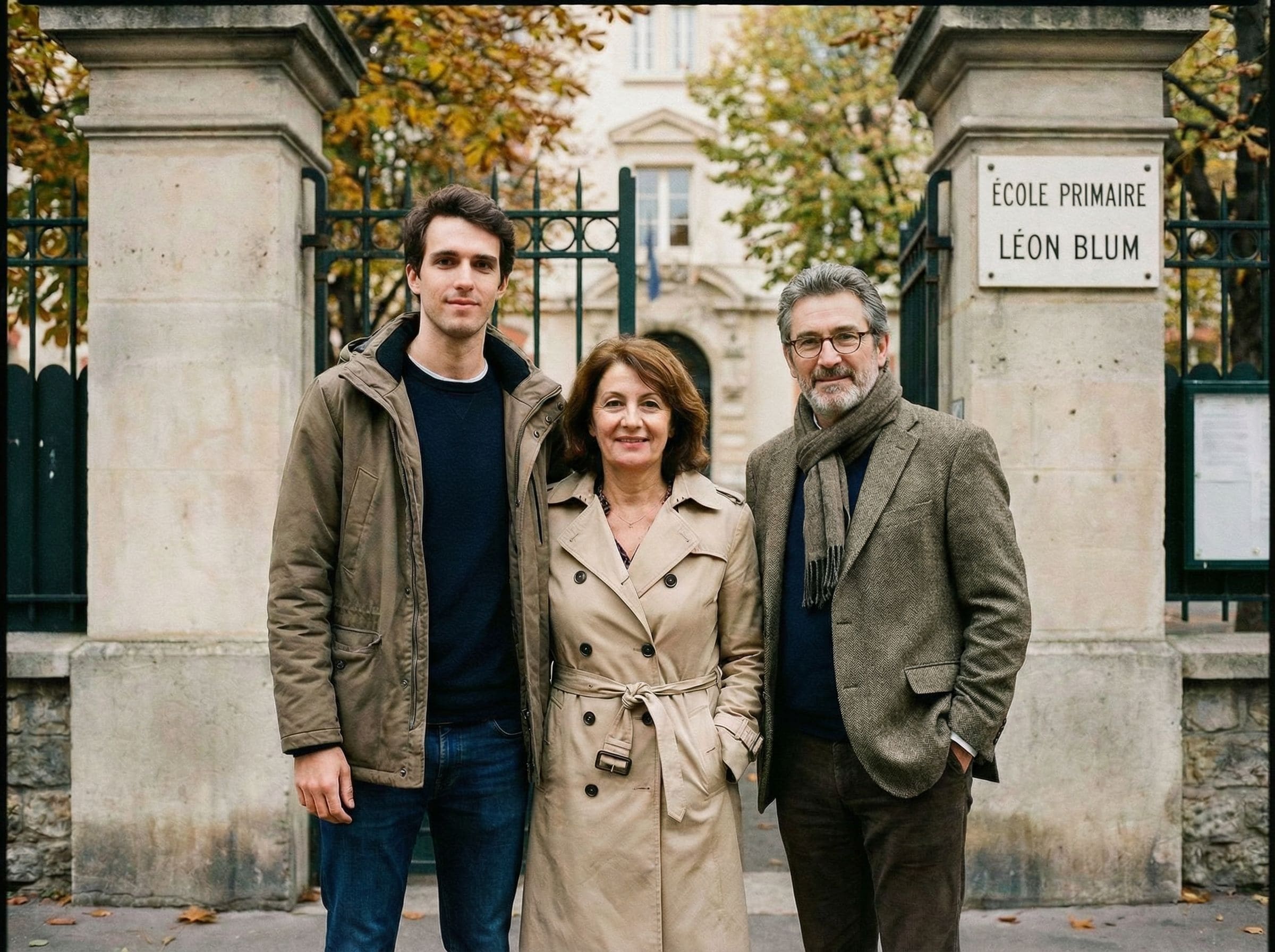 Same scene completion image showing softened edges and natural blending after adding dad