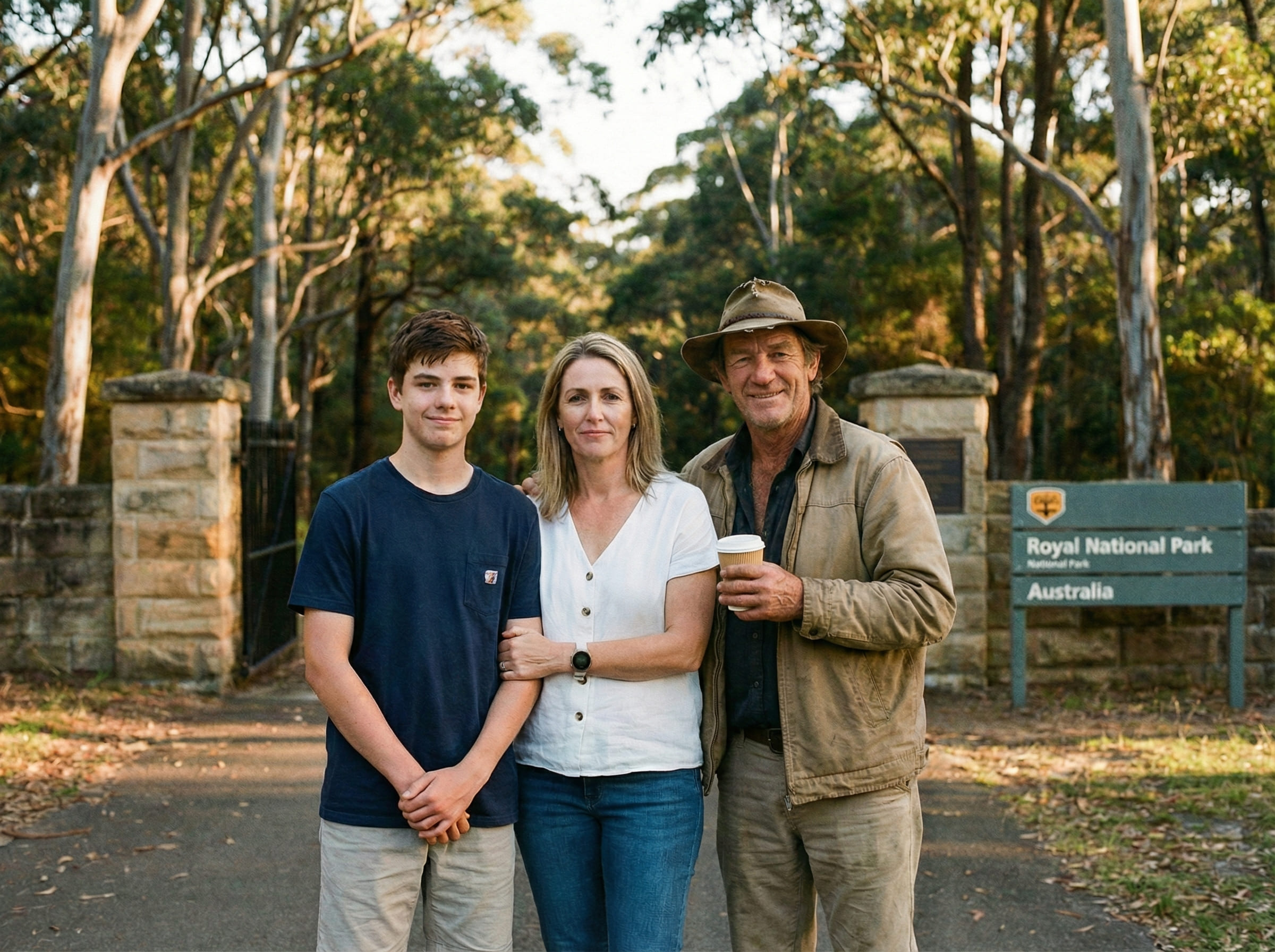 Same family gathering scene completed naturally with dad included