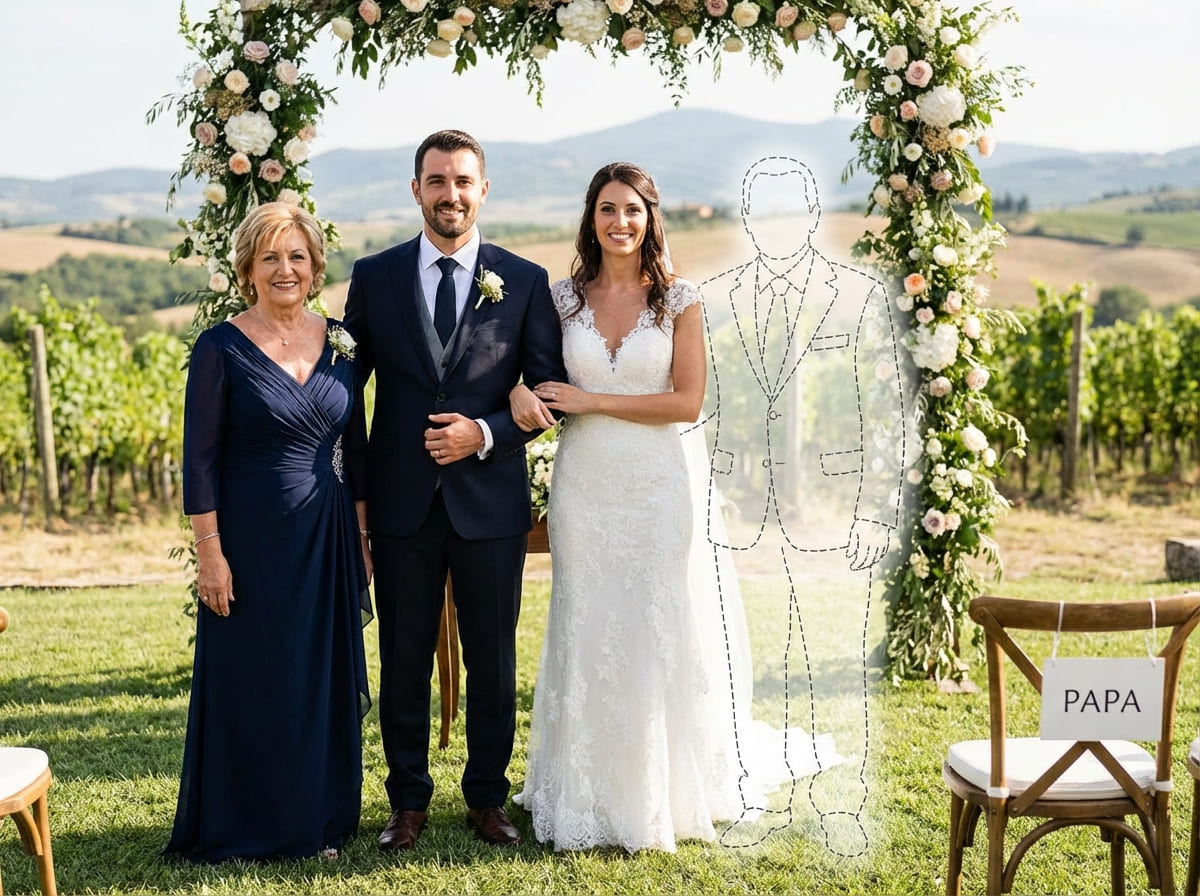 Same wedding reception scene in the original moment used to show indoor lighting cues and realistic placement space